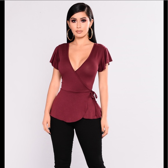 Fashion Nova Tops - Fashion Nova So Classic Wrap Top